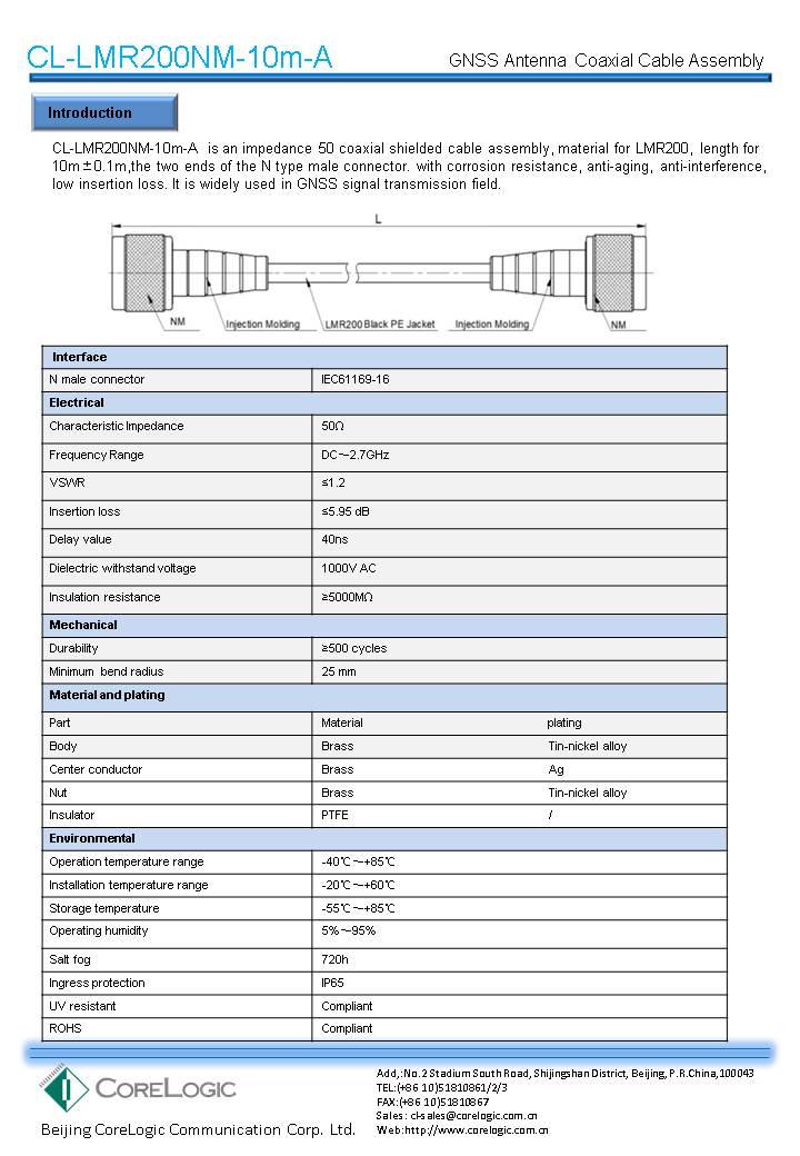CL-LMR200NM-10m-A SPECIFICATION